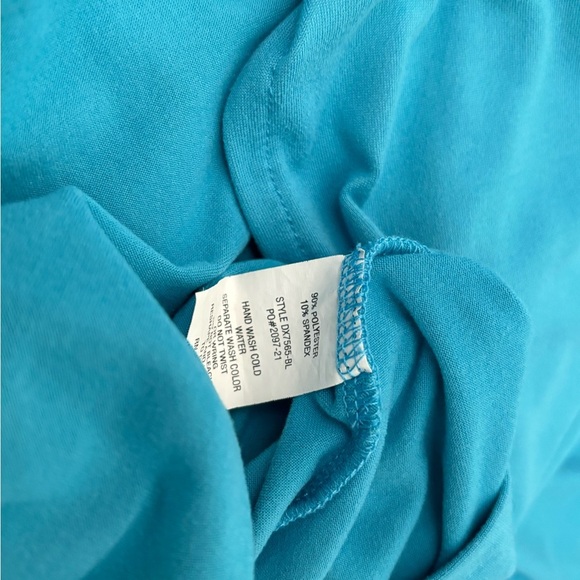 Haley & June Bodycon Dress Size L Blue Sleeveless Pullover Stretch Maxi Long W1​ - Picture 6 of 6